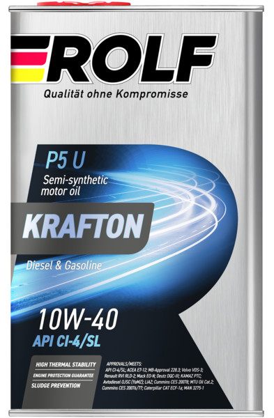 ROLF KRAFTON P5 U 10W-40 API CI-4/SL/CH-4 ACEA E7-12 1л