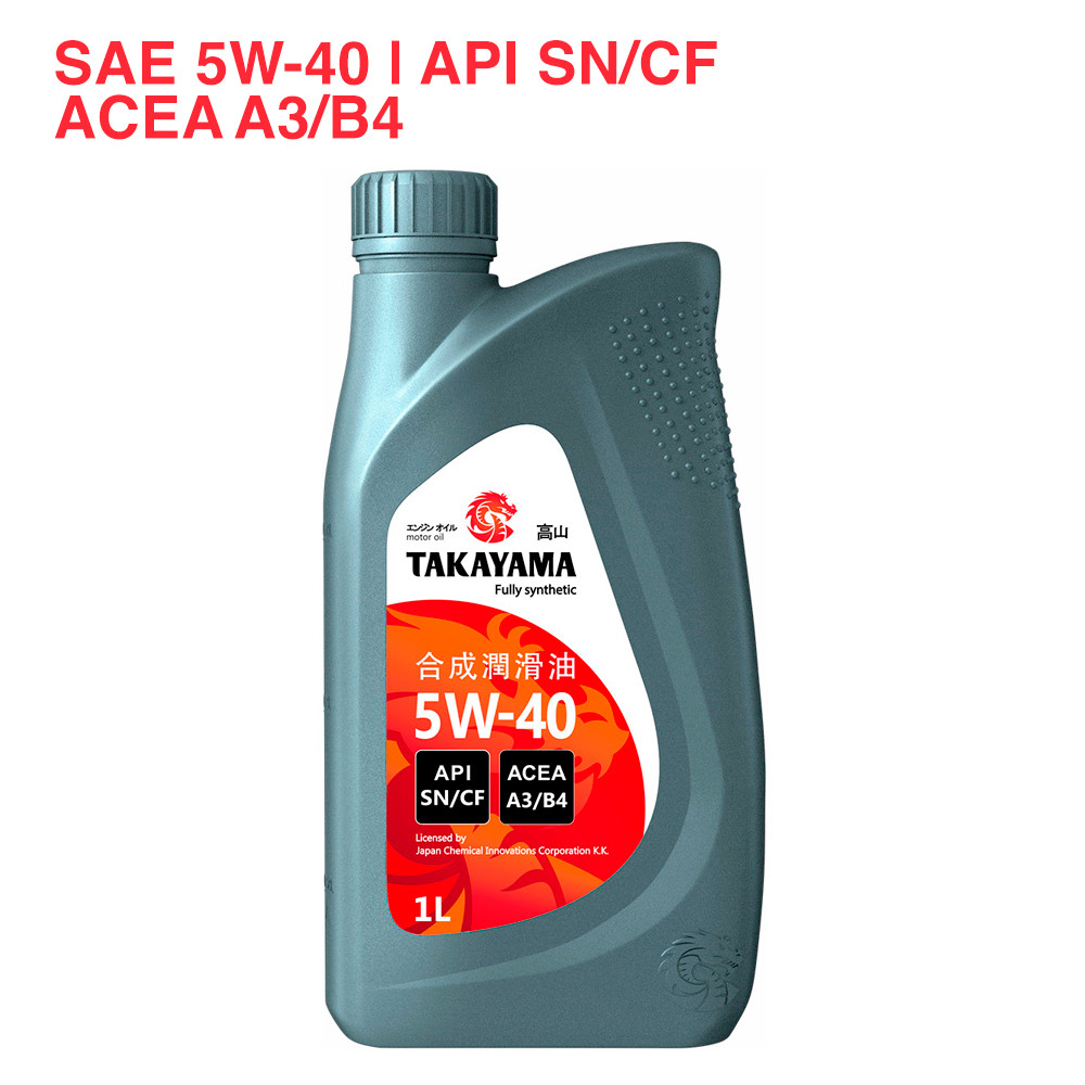 TAKAYAMA SAE 5W-40 API SN/CF ACEA A3/B4 1л пластик