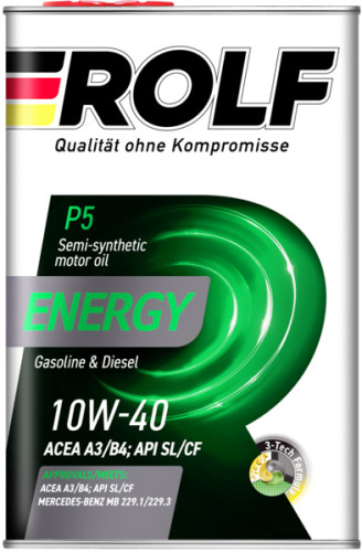 ROLF Energy 10W-40 API SL/CF ACEA A3/B4 4л