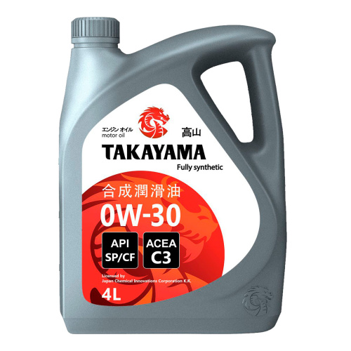 TAKAYAMA SAE 0W-30 API SP/CF ACEA C3 4л пластик