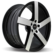 VISSOL V-080L 8.5x19/5x120 ET15 D74.1 BLACK-WITH-MACHINED-FACE