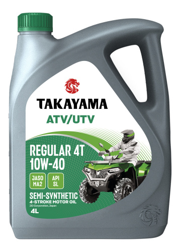 TAKAYAMA Mototec ATV/UTV Regular 4T SAE 10W-40 API SL JASO MA2 4л пластик