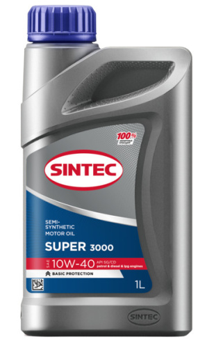 Sintec Super 3000 SAE 10W-40 API SG/CD 1л полусинтетика