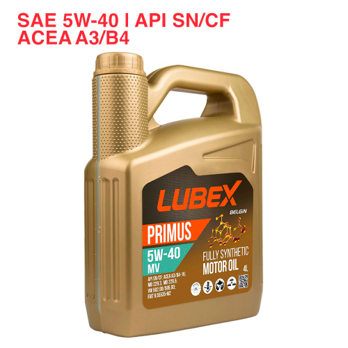 LUBEX PRIMUS MV 5W-40 API SN/CF, ACEA A3/B4 4л