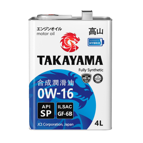 TAKAYAMA SAE 0W-16 API SP ILSAC GF-6B 4л